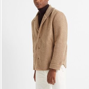 NEW CLUB MONACO SHERPA JACKET LARGE IN CAMEL